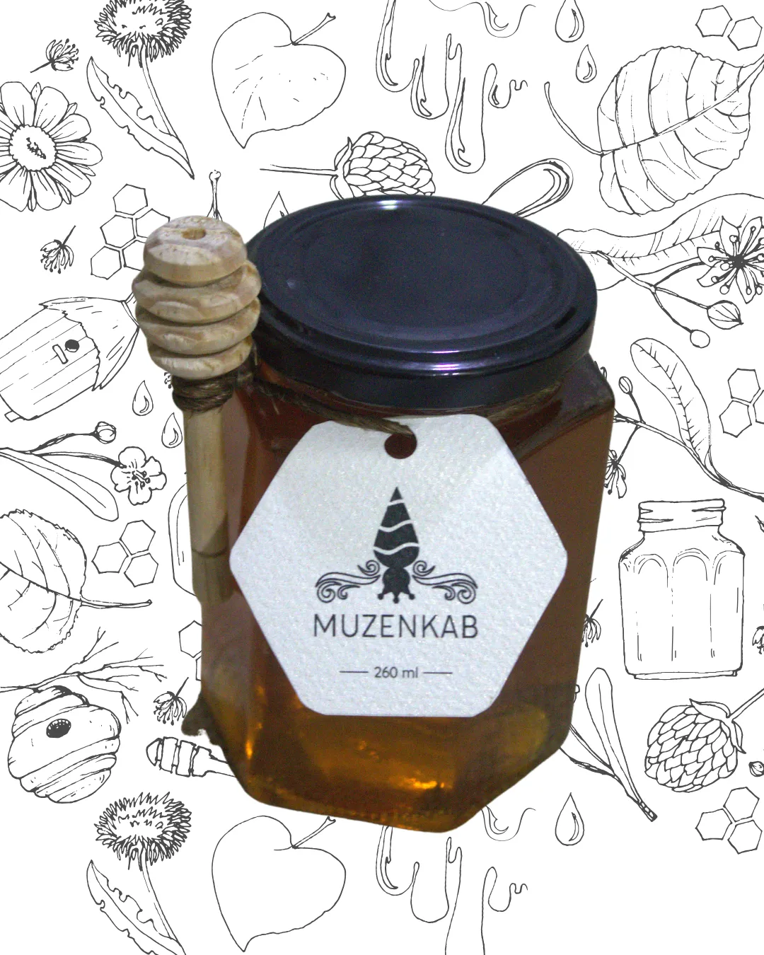 MIEL ENVASE CRISTAL 440 GR CON CUCHARA