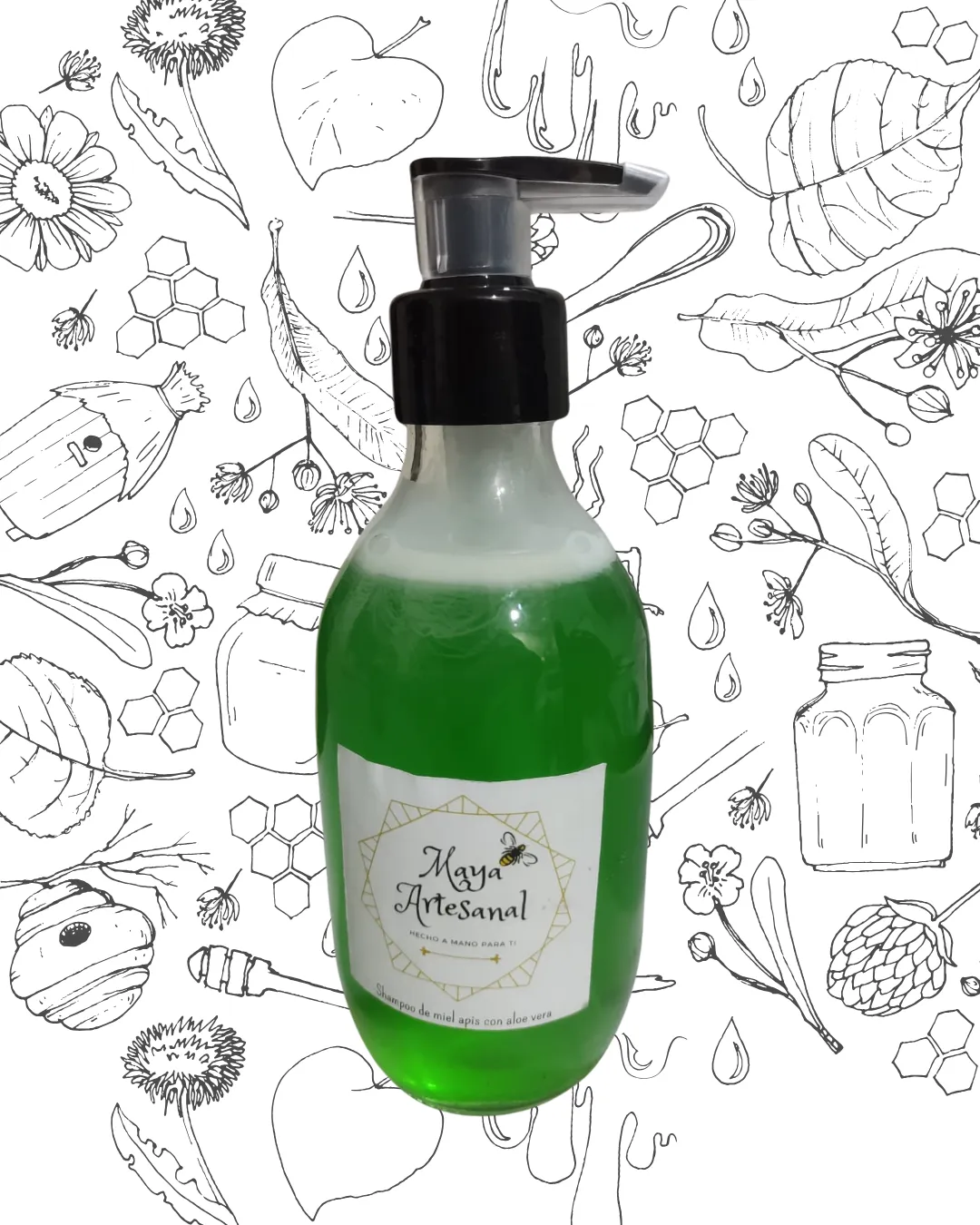SHAMPOO APIS Y ALOE VERA -MAYA ARTESANAL